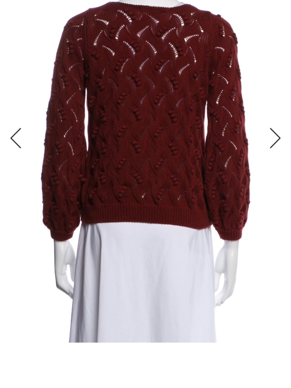 Sézane • Marthe Cardigan 100% Cotton CHESTNUT Bobble Knit RARE XS - Picture 5 of 6